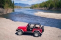 Picture of Bestop 97-02 Jeep Wrangler TJ Header Safari Bikini (Black Denim)