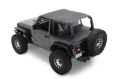 Picture of Bestop 18-23 Jeep Wrangler JL 2-Door Header Safari Bikini (Black Diamond)