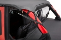 Picture of Bestop 18-26 Jeep Wrangler JL 4-Door Header Safari Cable Style Bikini (Black Diamond)