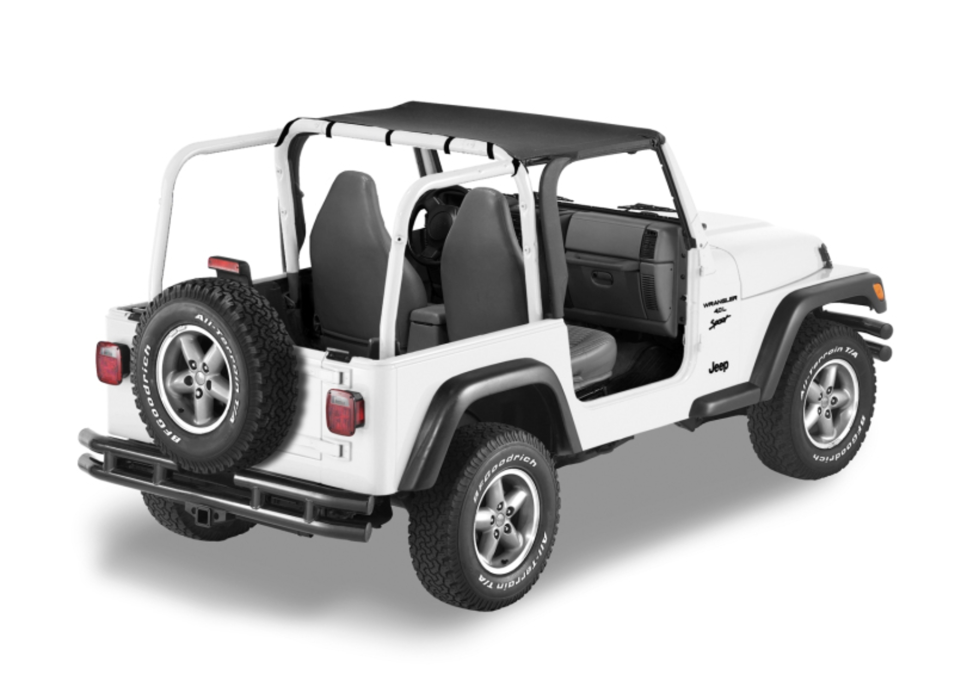 Picture of Bestop 97-02 Jeep Wrangler TJ Header Targa Bikini (Black Denim)