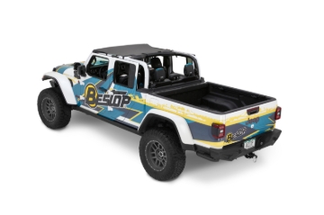 Picture of Bestop 20-26 Jeep Gladiator / 18-26 Wrangler JL Header Targa Bikini (Black Diamond)