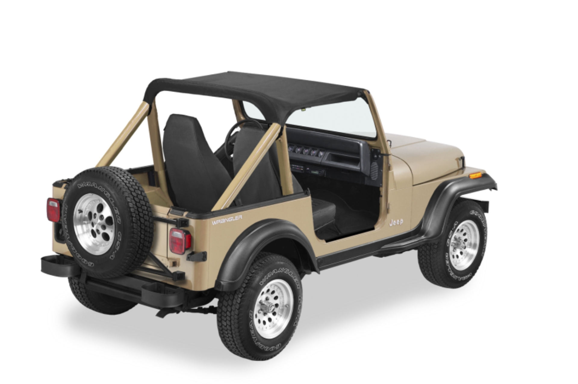 Picture of Bestop 92-95 Jeep Wrangler YJ Strapless Targa Bikini (Black Denim)