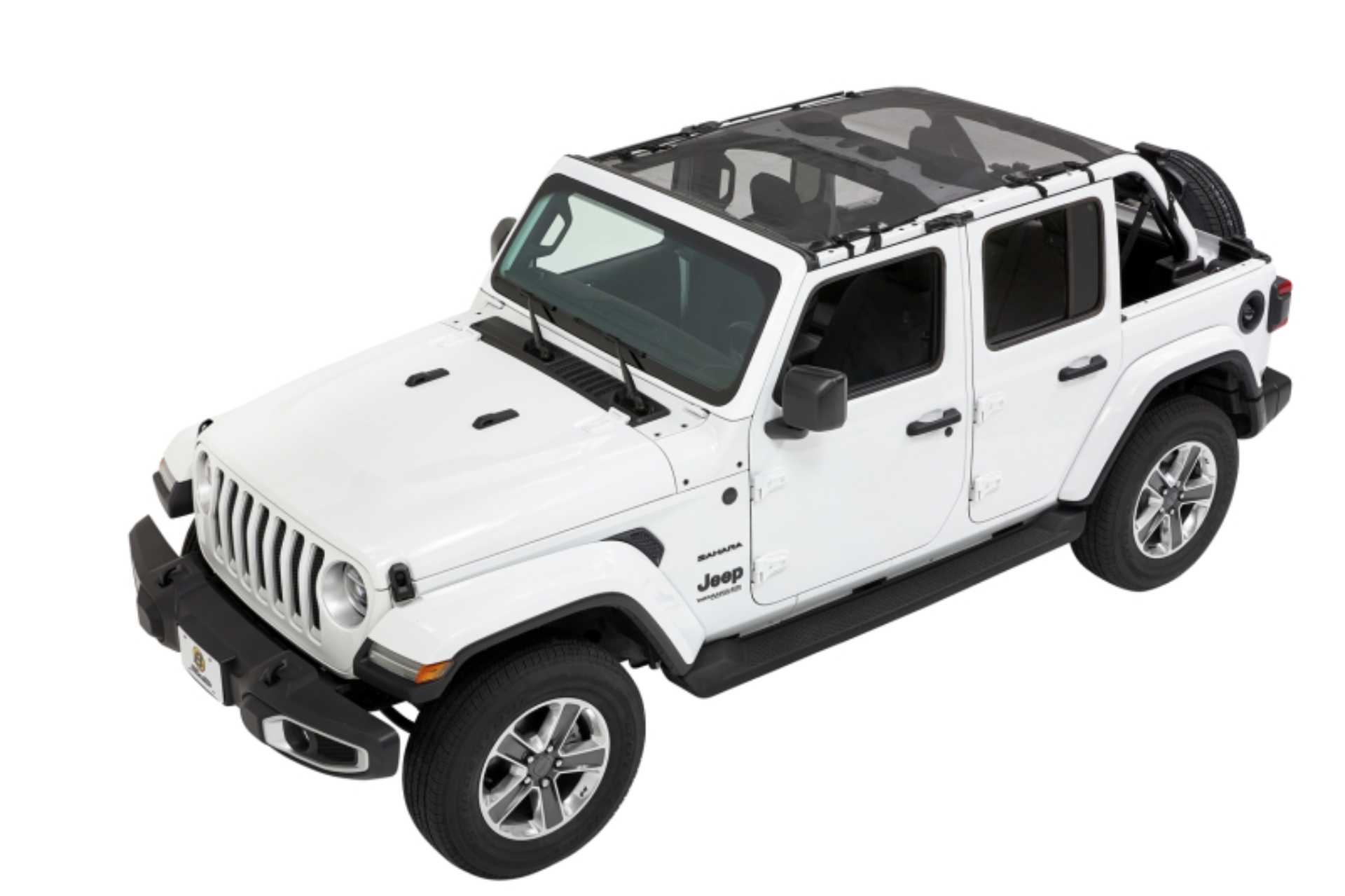 Picture of Bestop 18-26 Jeep Wrangler JL 4-Door Sun Safari Bikini (Mesh)