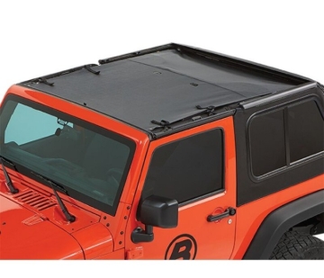 Picture of Bestop 07-18 Jeep Wrangler JK 2-Door Sun Safari Bikini (Black Diamond)