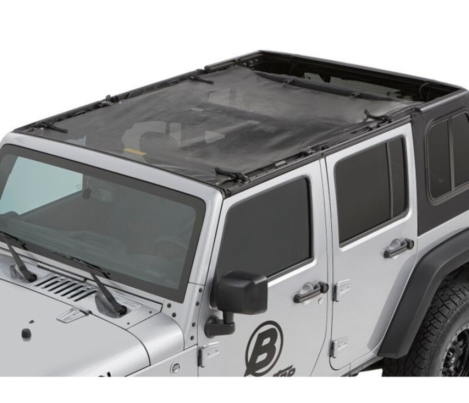 Picture of Bestop 07-18 Jeep Wrangler JK 4-Door Sun Safari Bikini (Mesh)