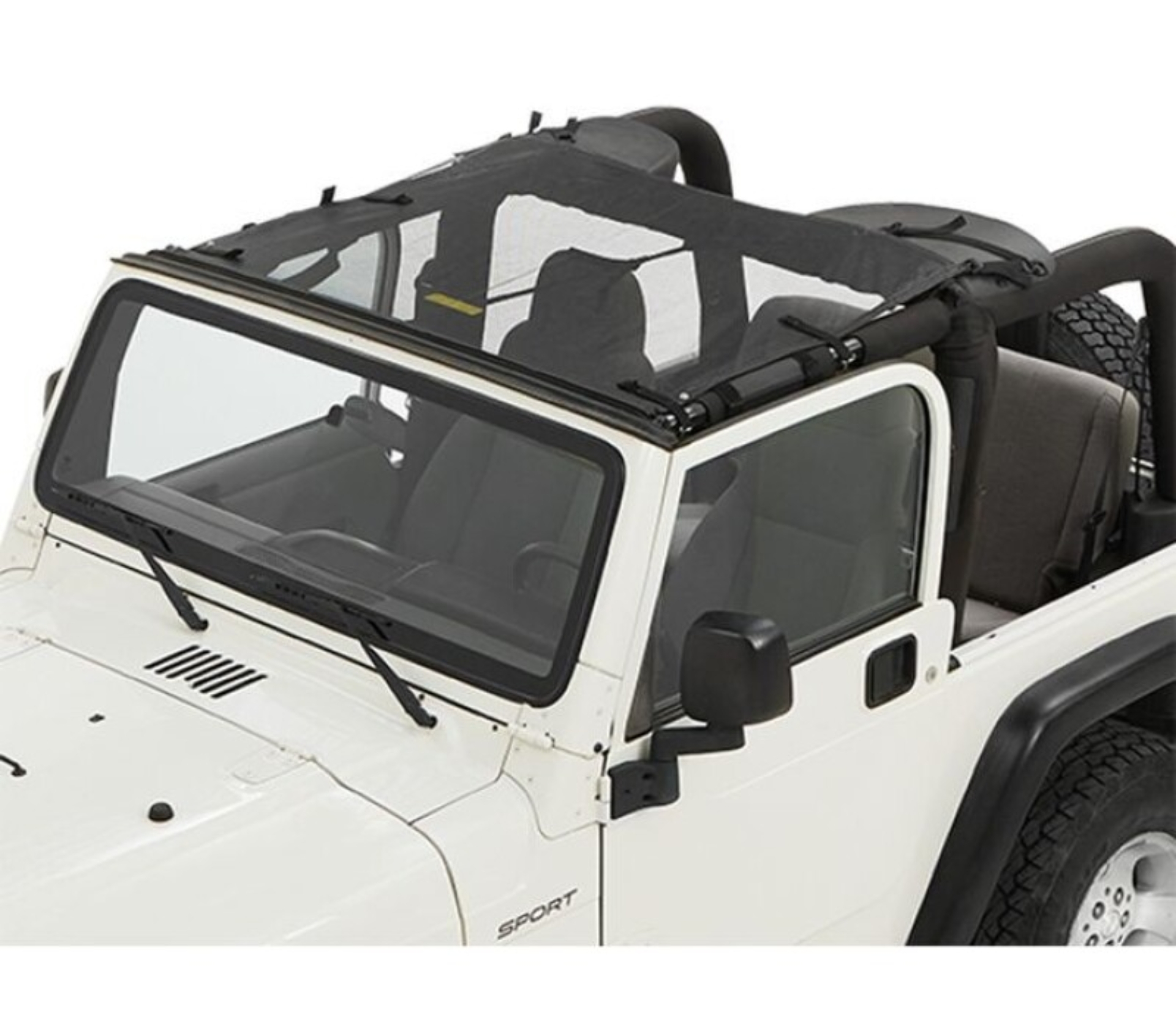 Picture of Bestop 97-06 Jeep Wrangler TJ Sun Targa Bikini (Mesh)