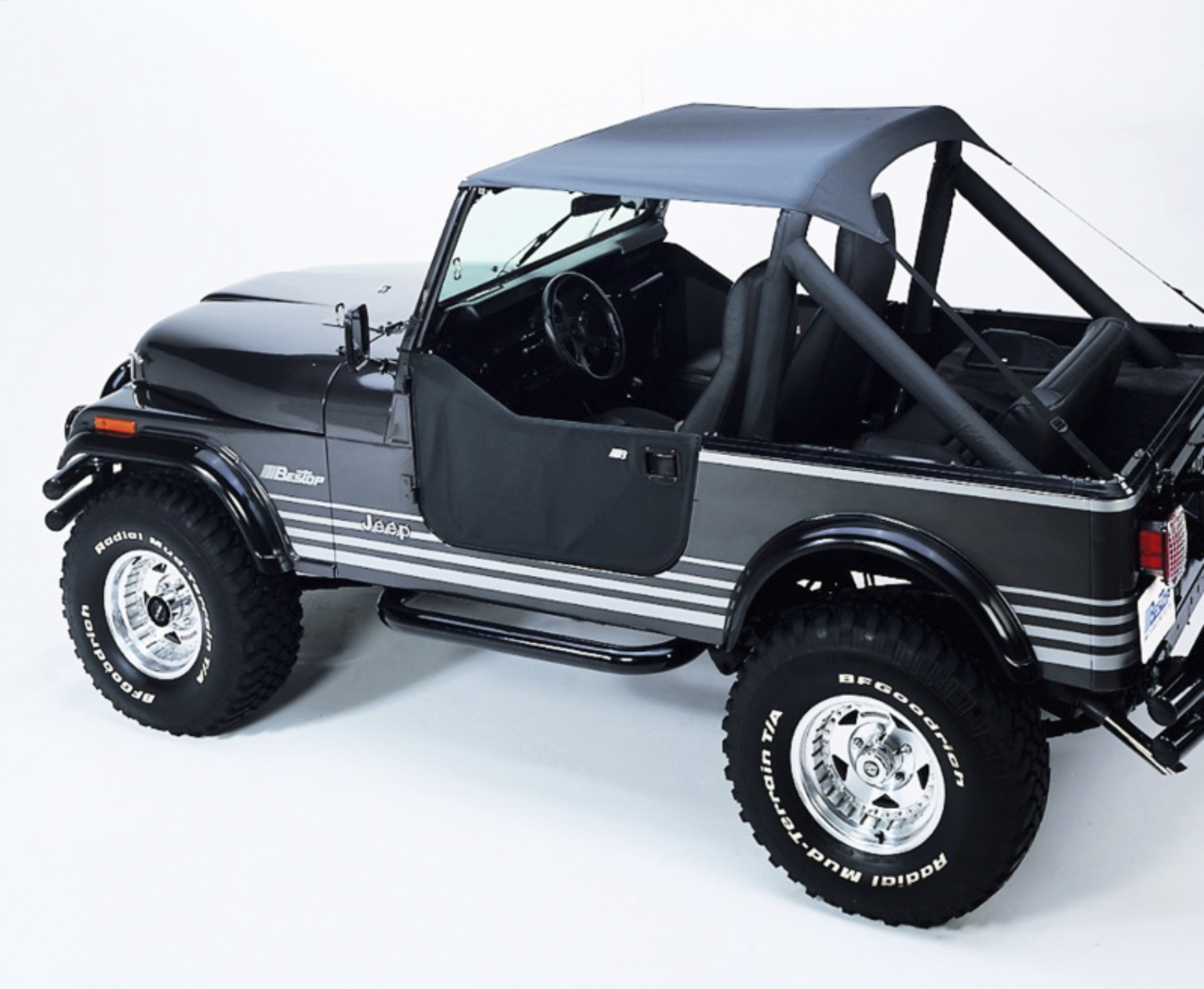 Picture of Bestop 76-86 Jeep Cj7 Traditional Bikini (Charcoal / Gray)