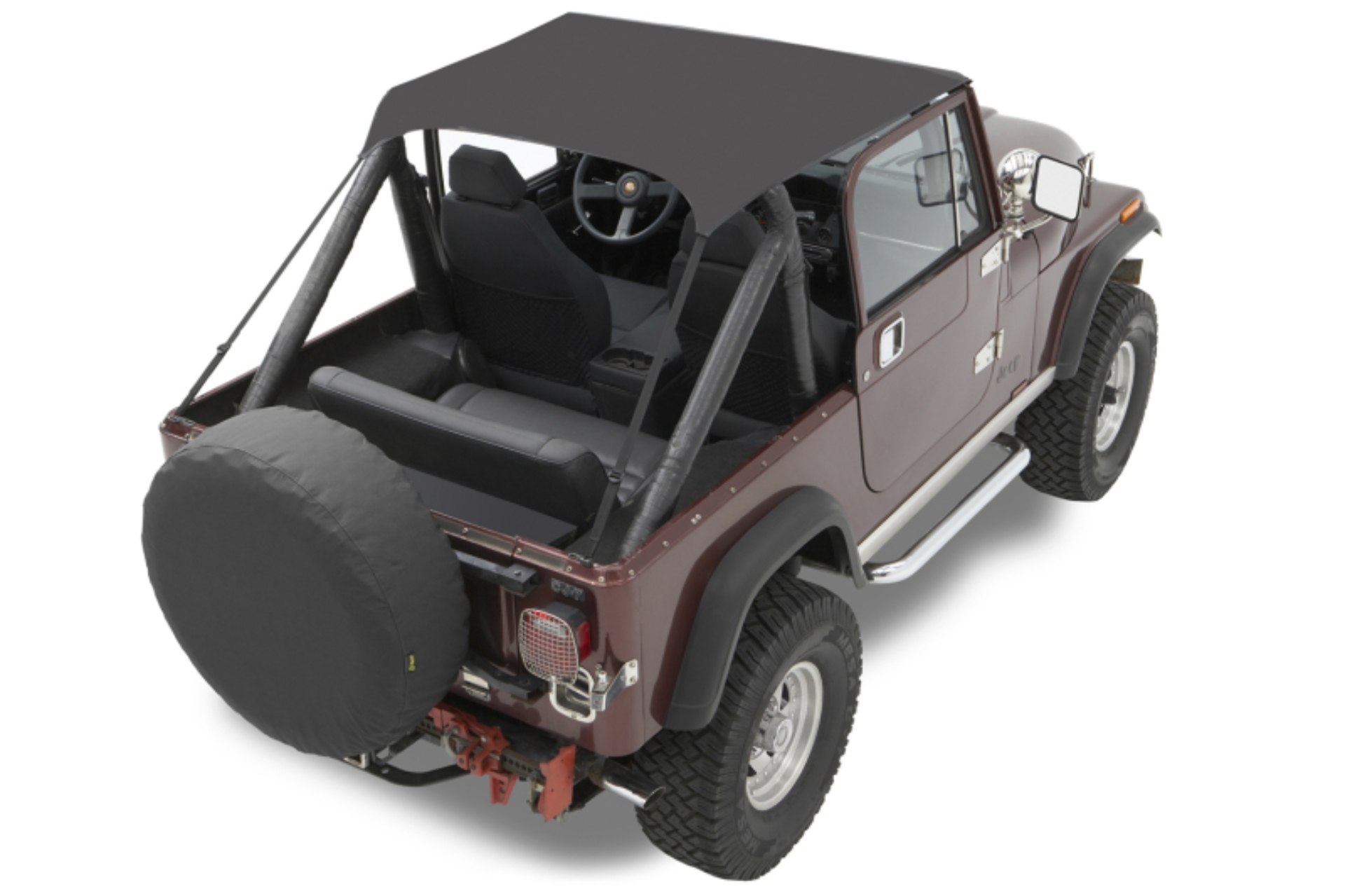 Picture of Bestop 55-75 Jeep Cj5 / 51-62 M38A1 Traditional Bikini (Black Crush)