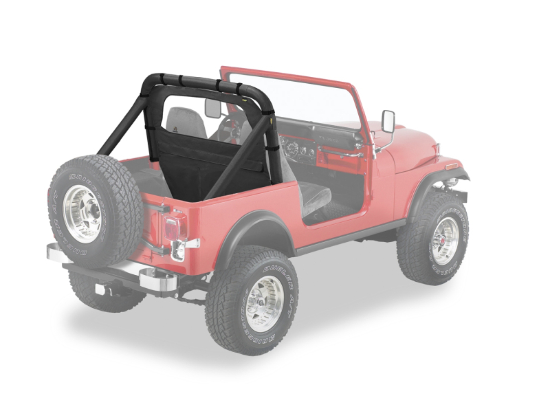 Picture of Bestop Jeep 80-83 Cj5 / 80-86 Cj7 / 87-95 Wrangler YJ Windjammer (Black Denim)