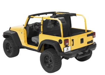 Picture of Bestop 07-18 Jeep Wrangler JK 2-Door Windjammer (Black Diamond)
