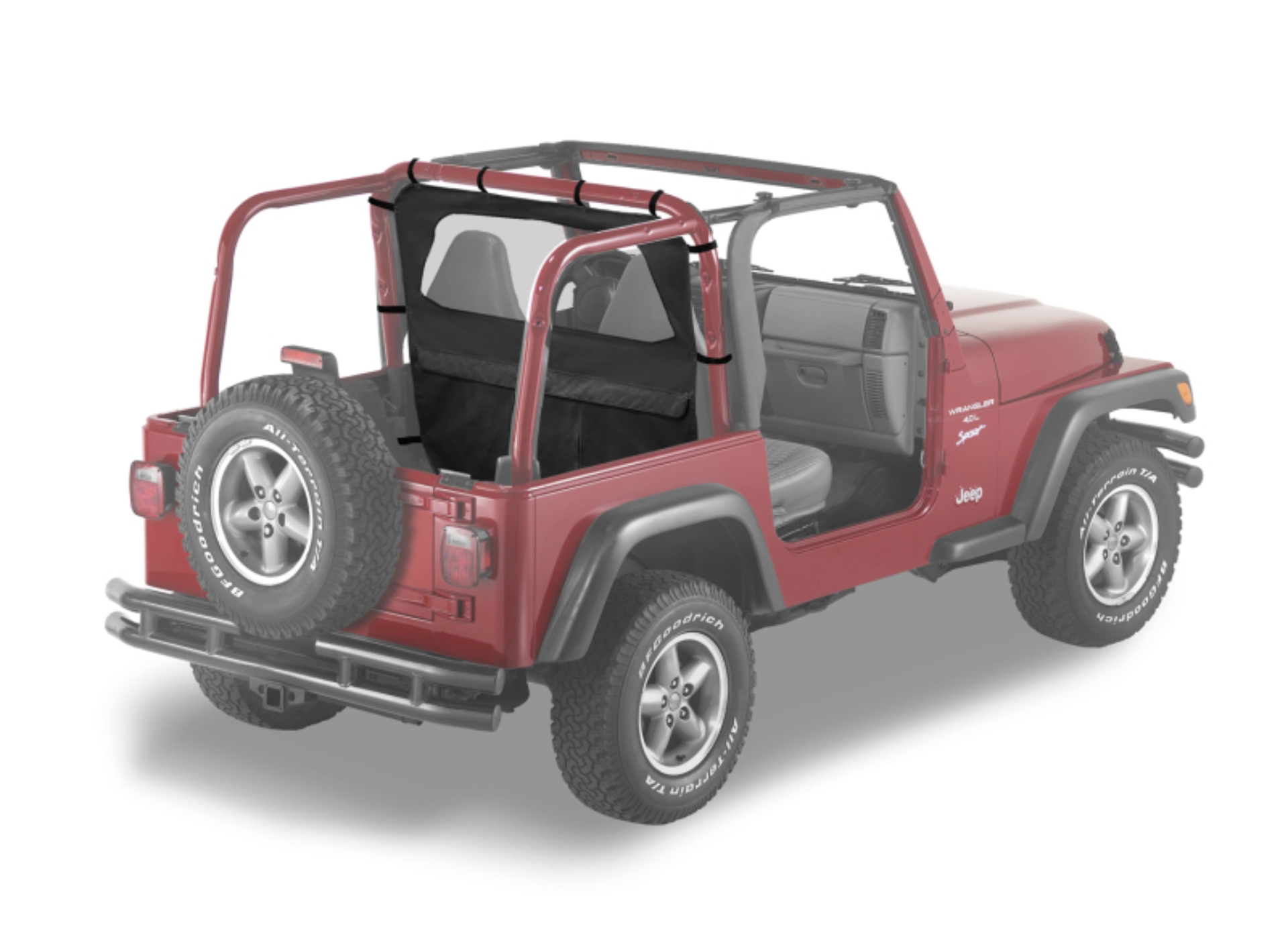 Picture of Bestop 03-06 Jeep Wrangler TJ Windjammer (Black Diamond)