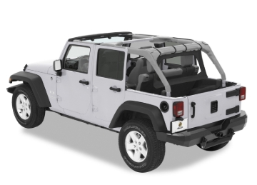 Picture of Bestop 07-18 Jeep Wrangler JK 4-Door Windjammer (Black Diamond)
