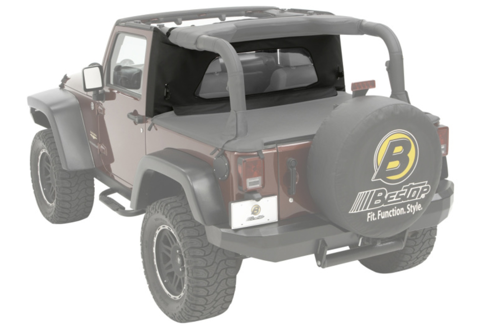 Picture of Bestop Around Windjammer - 97-02 Jeep Wrangler TJ Wrap (Black Denim)