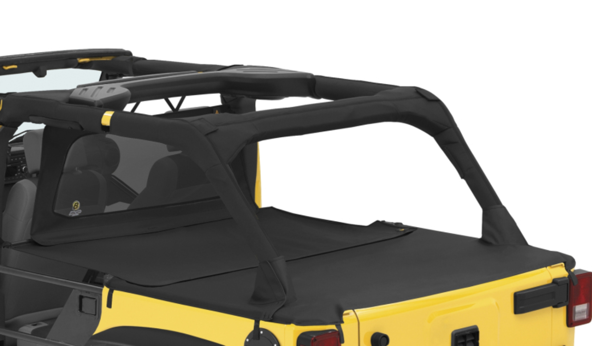 Picture of Bestop 07-18 Jeep Wrangler JK 4-Door Duster Deck Extension (Black Diamond)