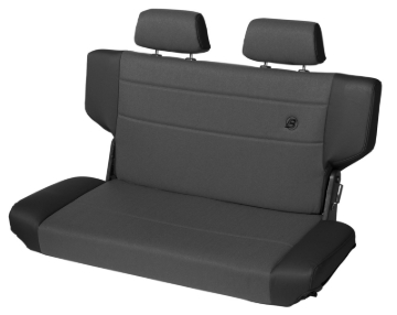Picture of Bestop N-Tumble Seat - 97-06 Jeep Wrangler TJ Rear Trailmax Fold (Center Fabric Insert Black Denim)