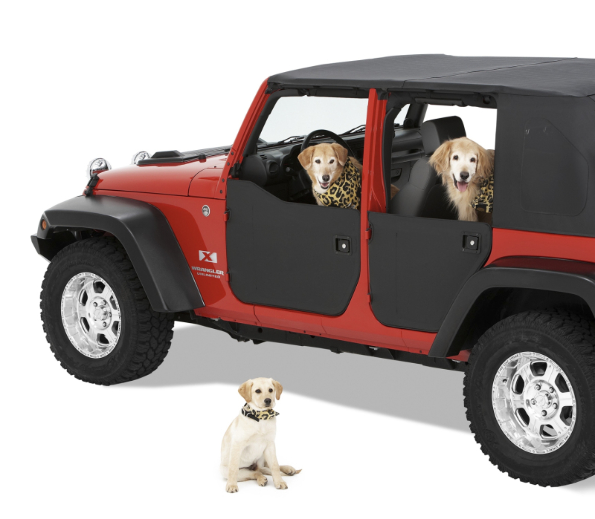 Picture of Bestop 07-18 Jeep Wrangler JK Element Panels (Front Doors Black)
