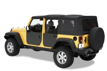 Picture of Bestop 07-18 Jeep Wrangler JK 4-Door Element Panels (Rear Doors Black)