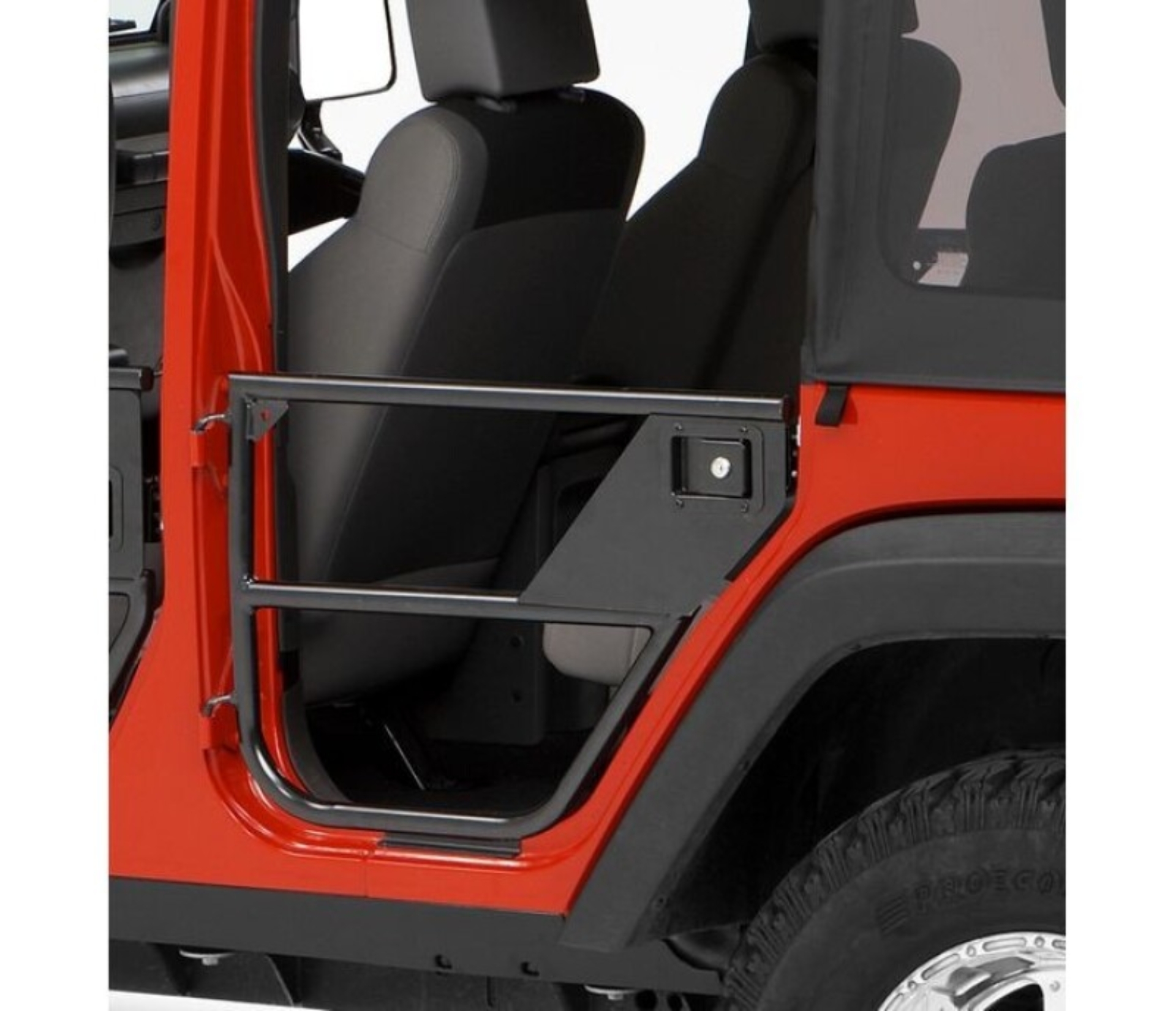Picture of Bestop 07-18 Jeep Wrangler JK 4-Door Element Doors (Rear Doors Matte Black)