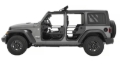 Picture of Bestop 20-26 Jeep Gladiator / 18-26 Wrangler JL 4-Door Element Doors (Rear Matte Black)