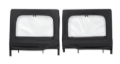 Picture of Bestop 20-26 Jeep Gladiator / 18-26 Wrangler JL 4-Door Element Upper Doors (Rear Black Diamond)