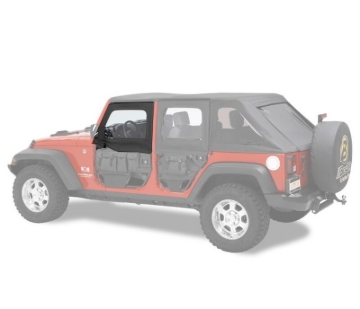 Picture of Bestop 07-18 Jeep Wrangler JK Element Upper Doors (Front Doors Black Twill)