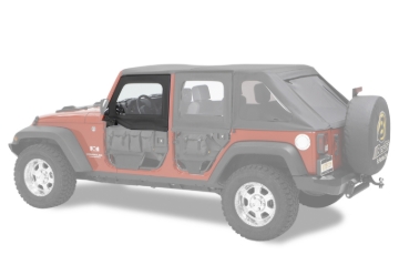 Picture of Bestop 07-18 Jeep Wrangler JK Element Upper Doors (Front Doors Black Diamond)