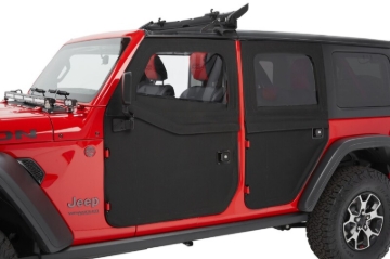 Picture of Bestop 20-26 Jeep Gladiator / 18-26 Wrangler JL Full Fabric Doors (Front Black Diamond)
