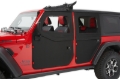 Picture of Bestop 20-26 Jeep Gladiator / 18-26 Wrangler JL Full Fabric Doors (Rear Black Diamond)