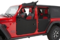 Picture of Bestop 20-26 Jeep Gladiator / 18-26 Wrangler JL Full Fabric Doors (Rear Black Diamond)