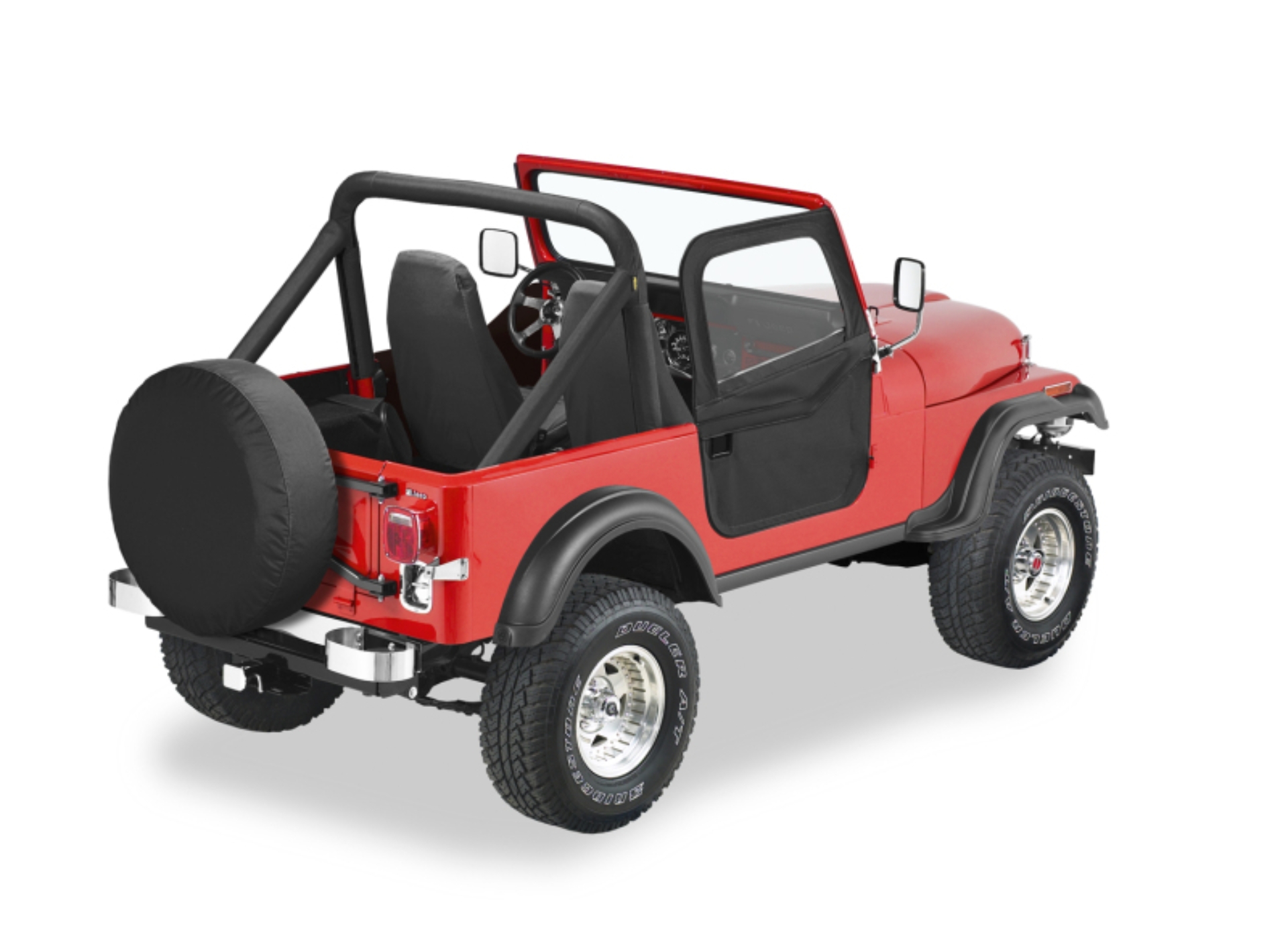 Picture of Bestop 76-86 Jeep Cj7 Full Fabric Doors (Black Denim)