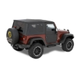 Picture of Bestop 07-18 Jeep Wrangler JK Full Fabric Doors (Front Doors Black Twill)