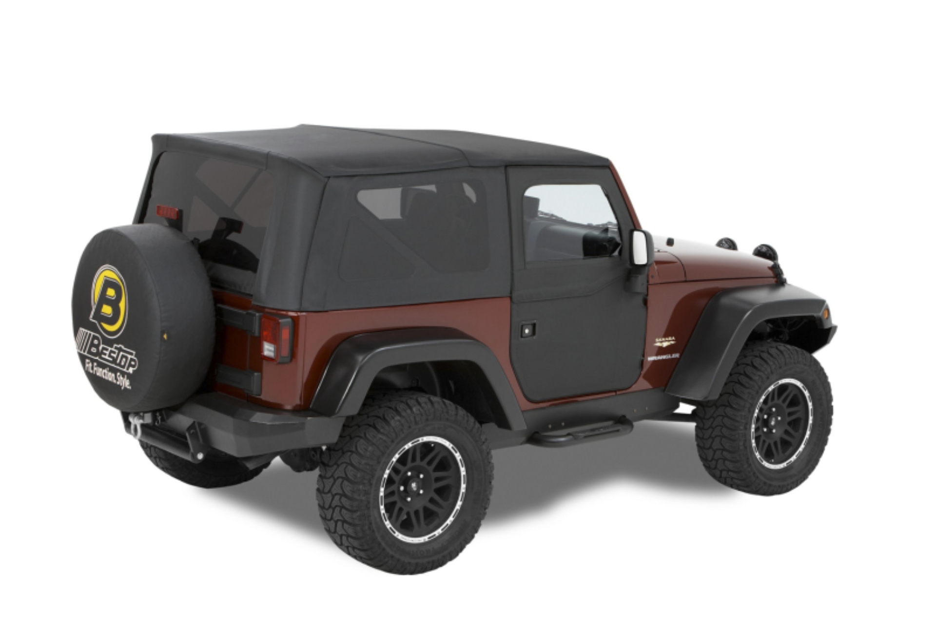 Picture of Bestop 07-18 Jeep Wrangler JK Full Fabric Doors (Front Doors Black Diamond)