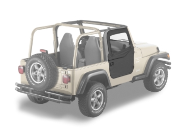 Picture of Bestop 97-06 Jeep Wrangler TJ Full Fabric Doors (Black Diamond)