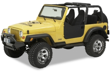 Picture of Bestop 97-06 Jeep Wrangler TJ Lower Fabric Doors (Black Diamond)