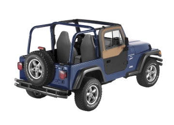 Picture of Bestop 97-06 Jeep Wrangler TJ Upper Door Sliders (Spice Dual Sliding Window)