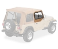 Picture of Bestop 88-95 Jeep Wrangler YJ Upper Door Sliders (Rounded Upper Corner Spice Single Sliding Window)