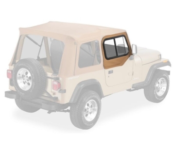Picture of Bestop 88-95 Jeep Wrangler YJ Upper Door Sliders (Rounded Upper Corner Spice Single Sliding Window)