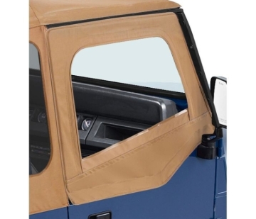 Picture of Bestop 88-95 Jeep Wrangler YJ Upper Fabric Doors (Square Upper Rear Corner Spice)