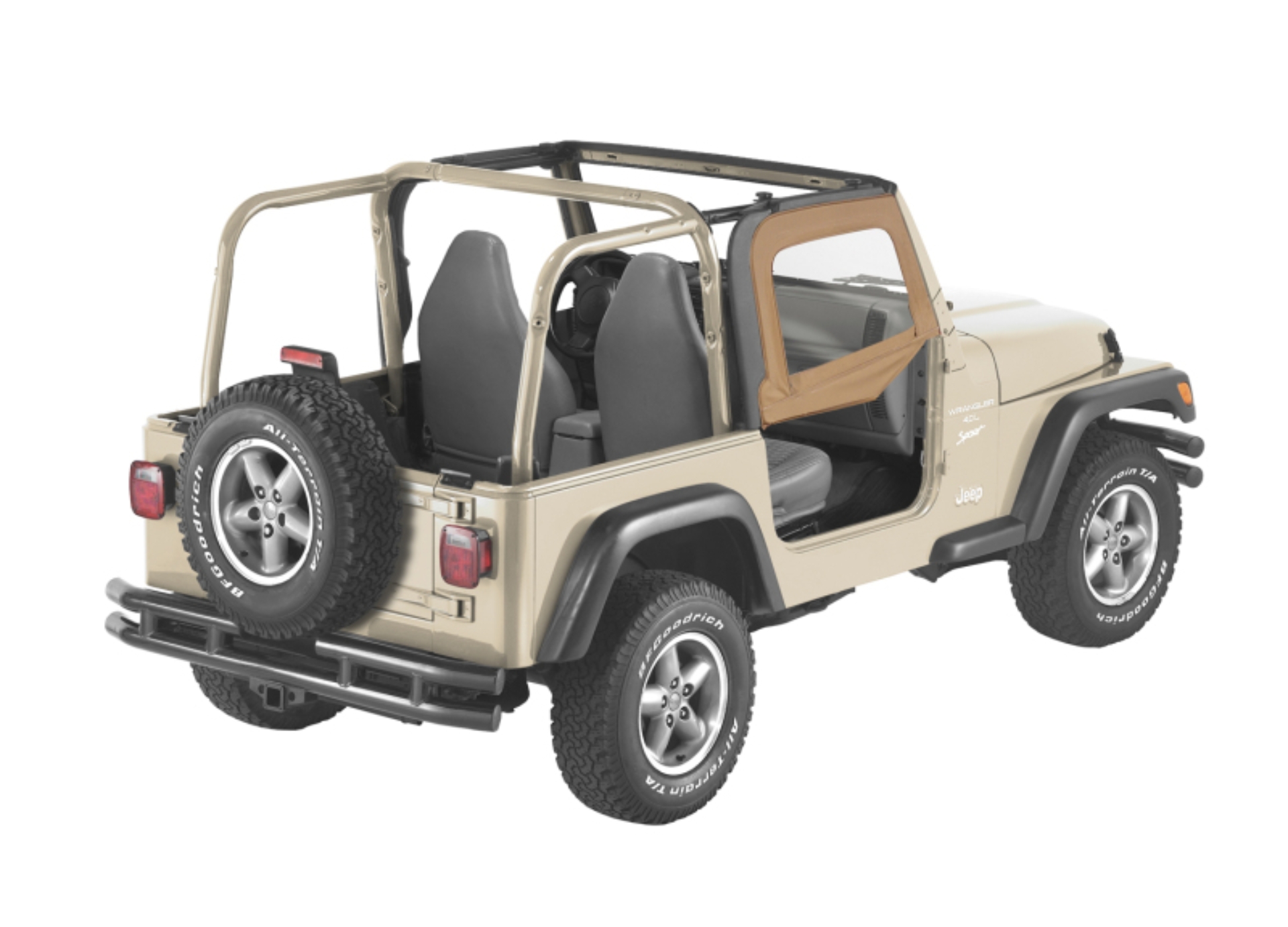 Picture of Bestop 97-06 Jeep Wrangler TJ Upper Fabric Doors (Spice)