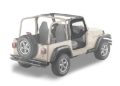 Picture of Bestop 97-06 Jeep Wrangler TJ Upper Fabric Doors (Black Denim)