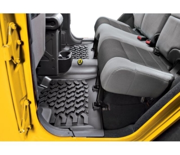 Picture of Bestop 07-18 Jeep Wrangler JK 4-Door Rear Floor Mats (Black)