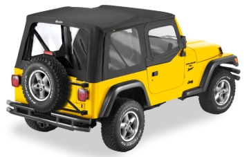 Picture of Bestop 97-02 Jeep Wrangler TJ Replace A-Top (Black Denim Clear Windows Door Skins Included)