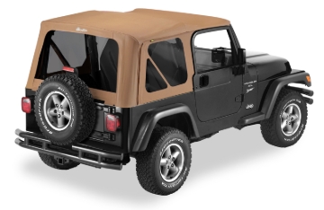 Picture of Bestop 97-02 Jeep Wrangler TJ Replace A-Top (Spice Sailcloth Tinted Windows No Door Skins )