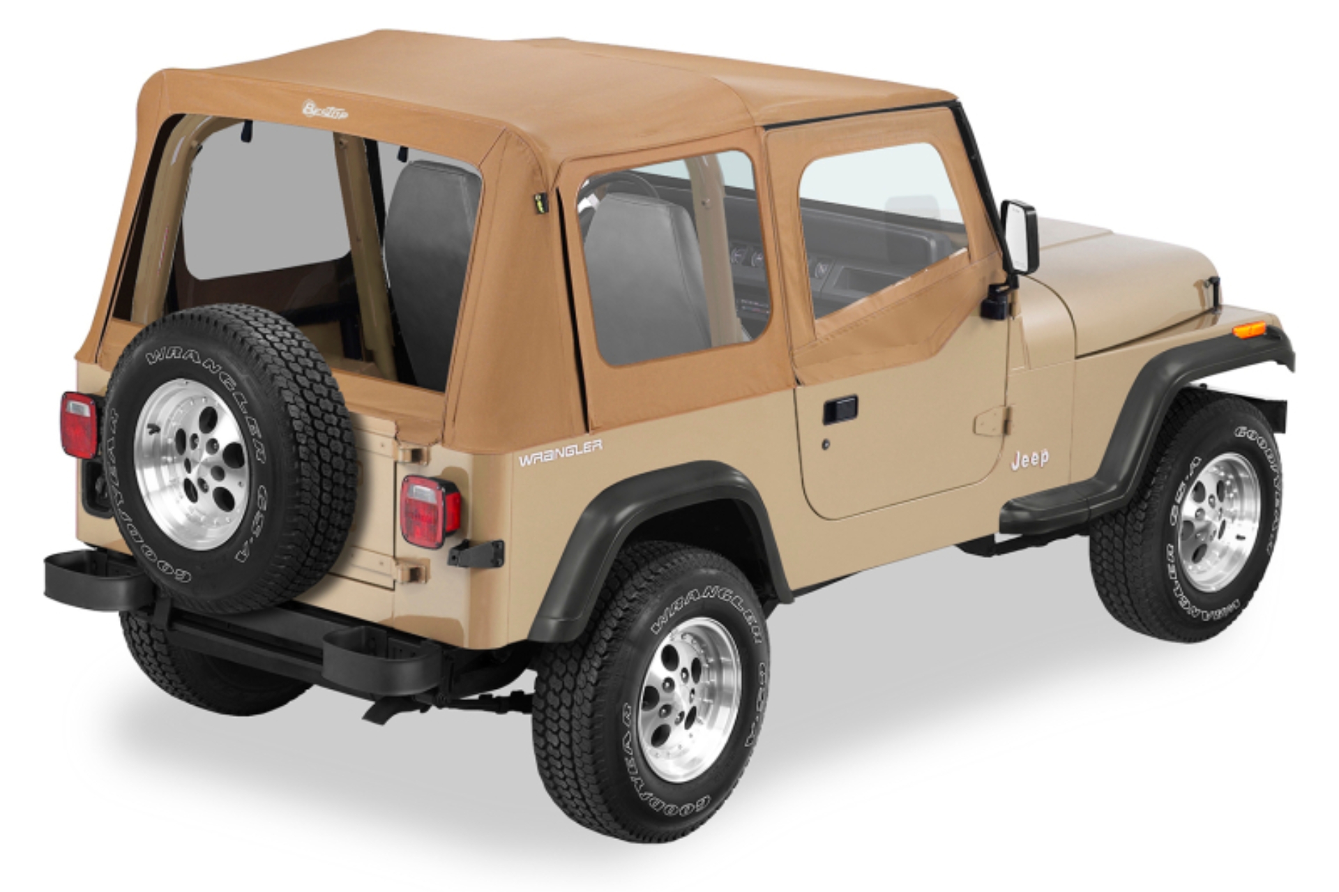 Picture of Bestop 88-95 Jeep Wrangler YJ Replace A-Top (Spice Sailcloth Clear Windows Upper Door Skins )