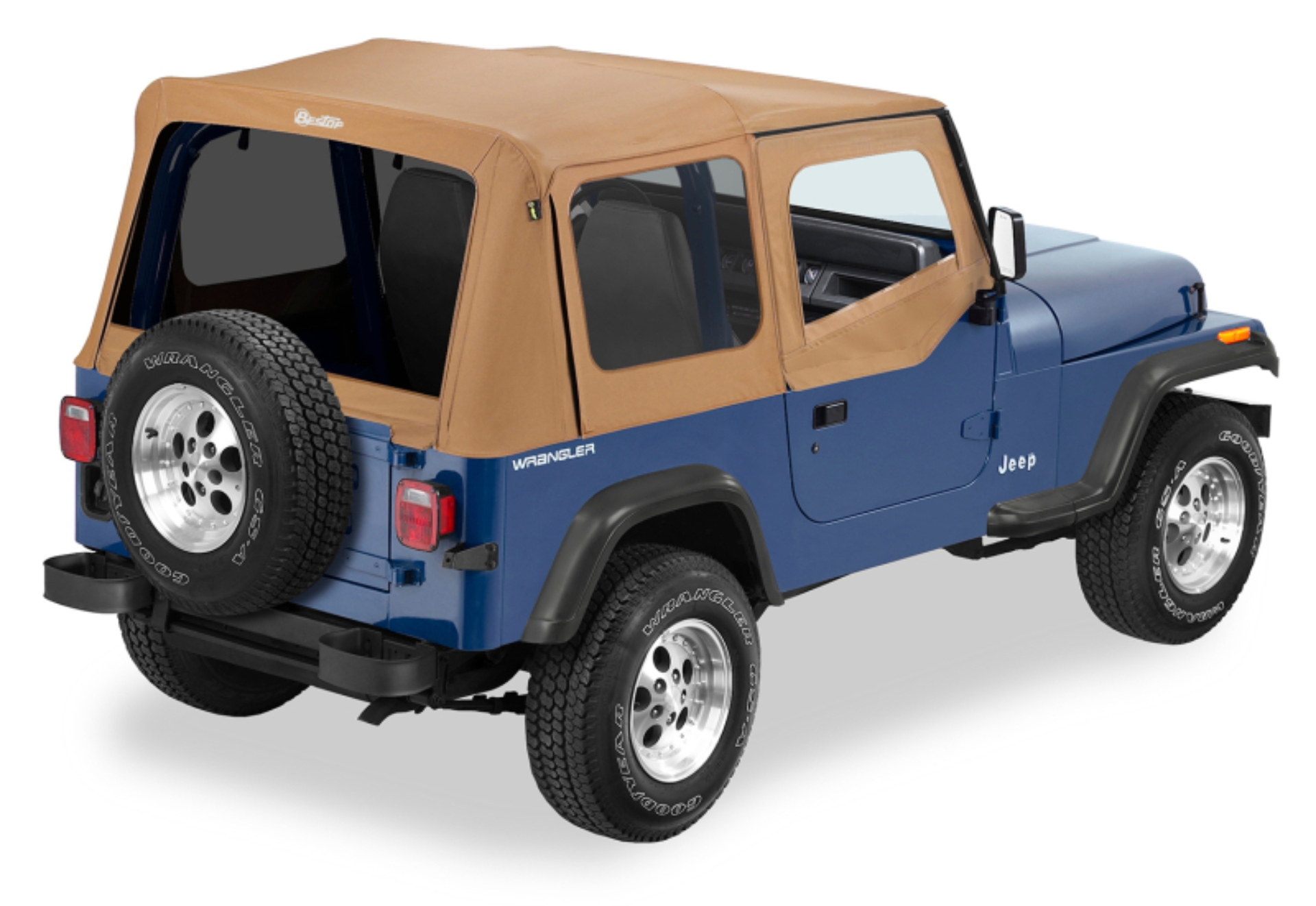 Picture of Bestop 88-95 Jeep Wrangler YJ Replace A-Top (Spice Sailcloth Tinted Windows Upper Door Skins )