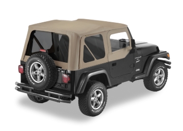 Picture of Bestop A-Top For OEM - 97-02 Jeep Wrangler TJ Replace (Dark Tan Tinted Windows Door Skins Included)