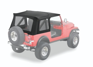 Picture of Bestop 76-86 Jeep Cj7 / 87-95 Wrangler YJ Supertop Classic Skin (Black Denim Clear Windows)