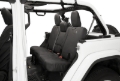 Picture of Bestop 18-23 Jeep Wrangler JL 4-Door Exc. 4Xe Rear W/ Fold Down Arm Rest Seat Covers (Black Diamond)
