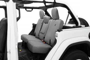 Picture of Bestop 18-23 Jeep Wrangler JL 4-Door Exc. 4Xe Rear W/ Fold Down Arm Rest Seat Covers (Charcoal)