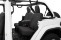 Picture of Bestop 18-23 Jeep Wrangler JL 4-Door Exc. 4Xe Rear W/ Fold Down Arm Rest Seat Covers (Black Diamond)